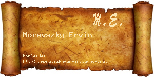 Moravszky Ervin névjegykártya